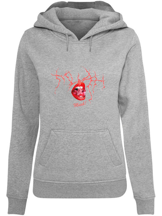 Damen Sweatshirt mit Kapuze Heather Grau