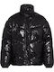 Lang Damen Puffer Jacke für Winter Black