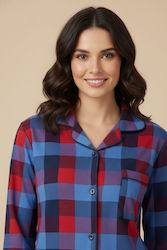Sweet Dreams Winter Damen Pyjama-Set Blue, Green