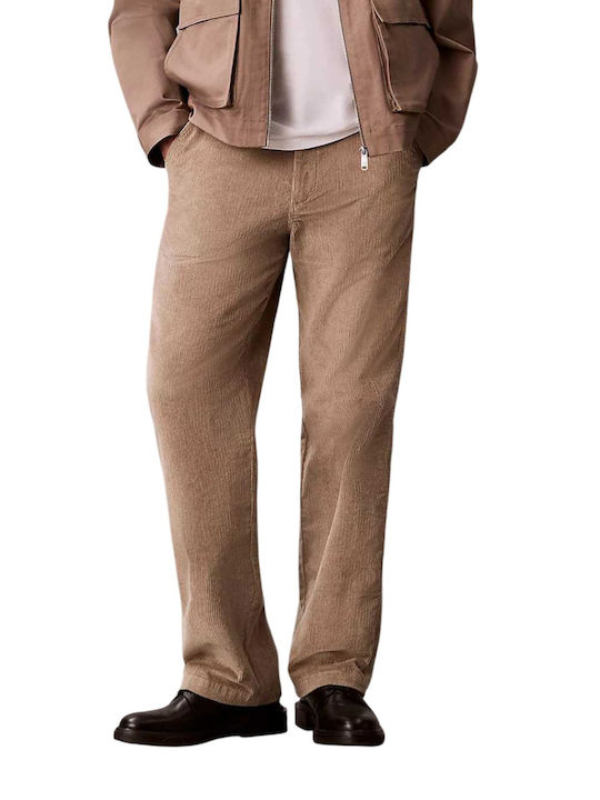 Calvin Klein Hose in Geradem Schnitt Beige