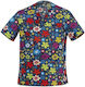Short Sleeve Blouse Egochef Daisy Design 100% C...