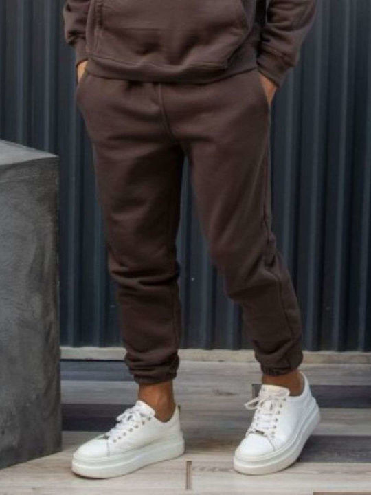 Jogginghose mit Gummizug Brown