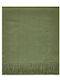 Celestino Women's Wool Scarf Solid Khaki Fringes