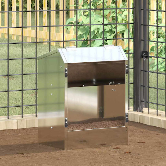 vidaXL Birds Feeding Feeder in Silver Color