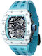 Tsar Bomba Men's Watch 44mm Automatic with Light Blue Rubber Strap
