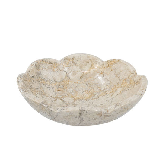 Artekko Decorative Bowl Beige 25x25x7.5cm
