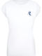 A S Club Damen Extended Shoulder T-Shirt Weiß