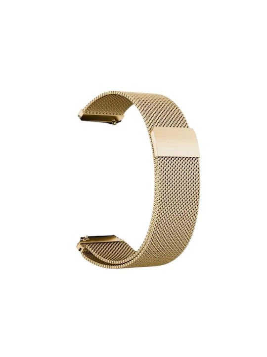 Metallic Strap Samsung Galaxy Huawei Smart Watch 22 mm Gold