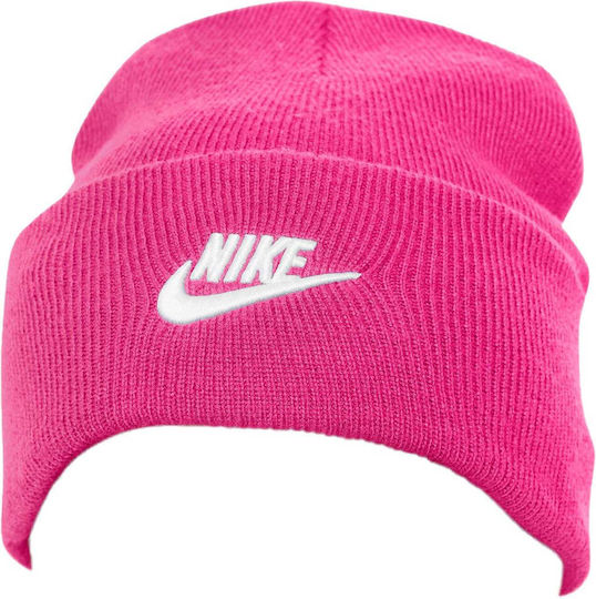 Peak Beanie Unisex Σκούφος Πλεκτός σε Ροζ χρώμα