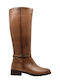 Leather Women's Boots Tabac Brown