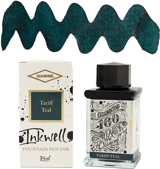 Diamine Ανταλλακτικό Μελάνι για Πένα 160th Anniversary Tariff Teal 75ml