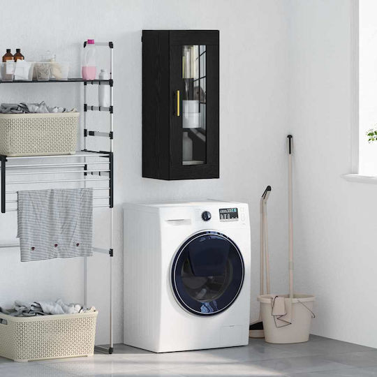 vidaXL Cabinet de baie L34.5xA34xÎ90cm Negru