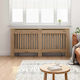 vidaXL Radiator Cover Made of Brown Particleboard 172x19x81.5cm