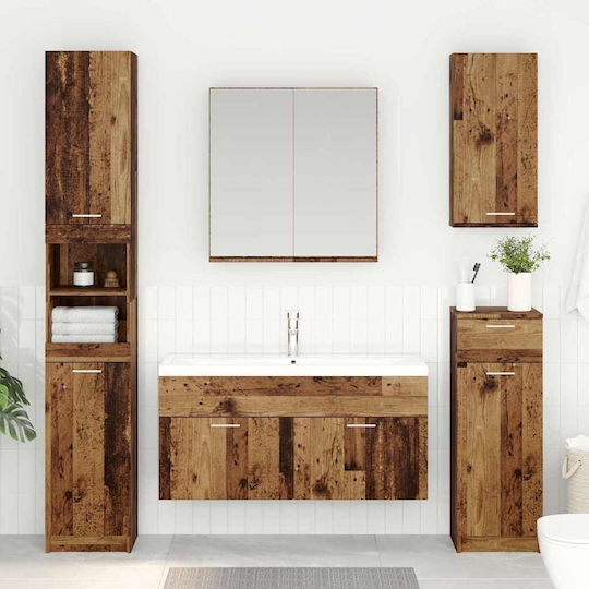 vidaXL Waschtisch ohne Waschbecken L38.5xB38.5xH46cm Old Wood