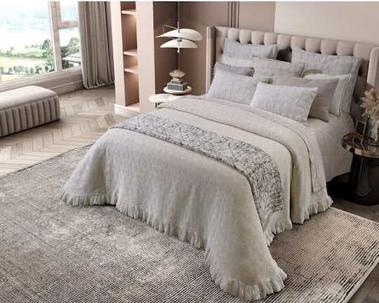 Liolios Home Diamond Κουβέρτα Υπέρδιπλη 230x260εκ. Εκρού