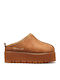 Melrose Open Country Suede Mules με Χοντρό Χαμηλό Τακούνι σε Καφέ Χρώμα