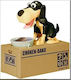 Smart Money Box Plastic Hungry Dog Black Brown