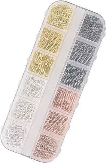 Global Nail Micro Хайвер Декоративни Перли за Нокти 4 Цвята