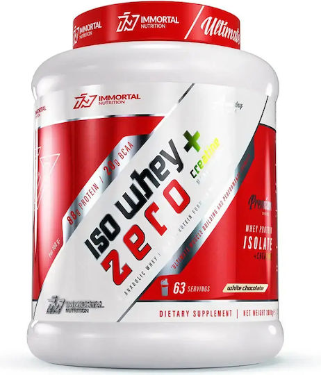 Immortal Nutrition Iso Whey Zero + Creatine Protein Whey with Creatine Gluten & Lactose Free with Flavor White Chocolate 2kg