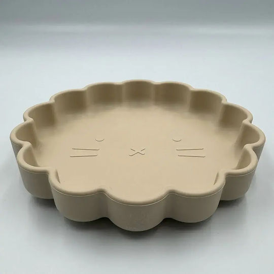 Pandaboo Baby Food Plate made of Silicone Beige