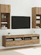 Wohnzimmer TV-Einheit Artisan Oak mit Beleuchtung L40.5xB30xH90cm