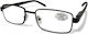 Optosquad Reading Glasses + in Black color 2735-2