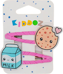 Kiddoz Set Kids Hair Clips with Heart Clips