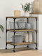 vidaXL Wooden Kitchen Trolley 3 Tiers Brown 60x41x76cm