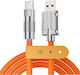 BYZ X98 USB 2.0 Cable USB-C male - USB-A 60W Πορτοκαλί 1.2m