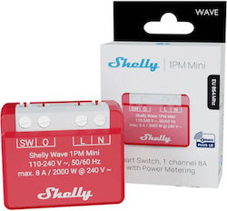 Shelly Wave 1PM Mini LR Интелигентен Превключвател Wi-Fi Z-Wave И RF 8A Shelly Wave 1PM Mini LR Интелигентен Превключвател Wi-Fi Z-Wave И RF 8A