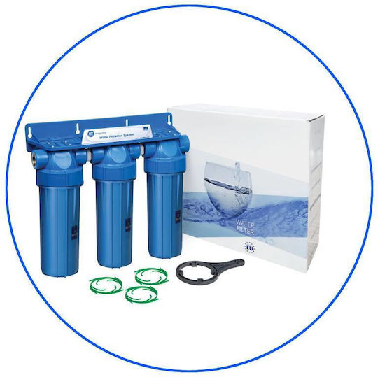 Aqua Filter Wasserfiltrationssystem Unter der Spüle Durchmesser ½" HPRN12-B-TRIPLE