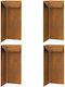 vidaXL Metal Garden Border in Brown Color 25x10cm