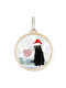 Weihnachtsbaumschmuck Katzenmuster Durchmesser 7,2 cm