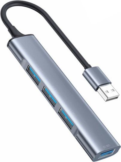 Yesido Hub 4 Θυρών USB 3.0 με σύνδεση USB-A Γκρι