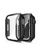 Tragbare Hülle Tempered Glass Apple Watch 45mm Schwarz