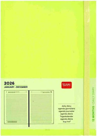 Legami Milano Daily Replacement Pages Light Green 17x24cm