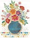 Greeting Card Hollywood Without Message Blue Flower Vase