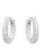 Gloria Hope Earrings Hoops made of Silver with Stones
