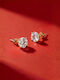 Chrysothemiss Women's Earrings Classic Spark Studs Round White Crystal Cz