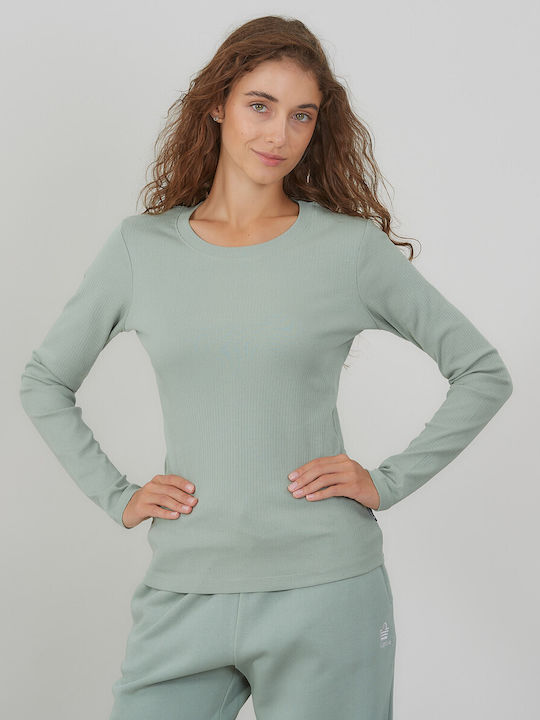 Admiral Damen Langarm Pullover Baumwolle Green