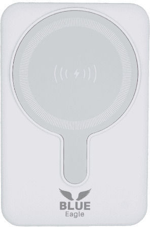 Blue Eagle Be-pbw-05 MagSafe Baterie Externă 3în1 Cu Suport Integrat 10000mAh Albă