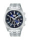 Lorus Classic Men's Watch Chronograph Battery with Silver Metal Bracelet
