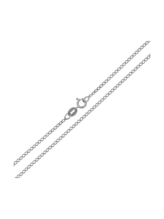 Weißgoldene Kette Nacken 14K Länge 60cm