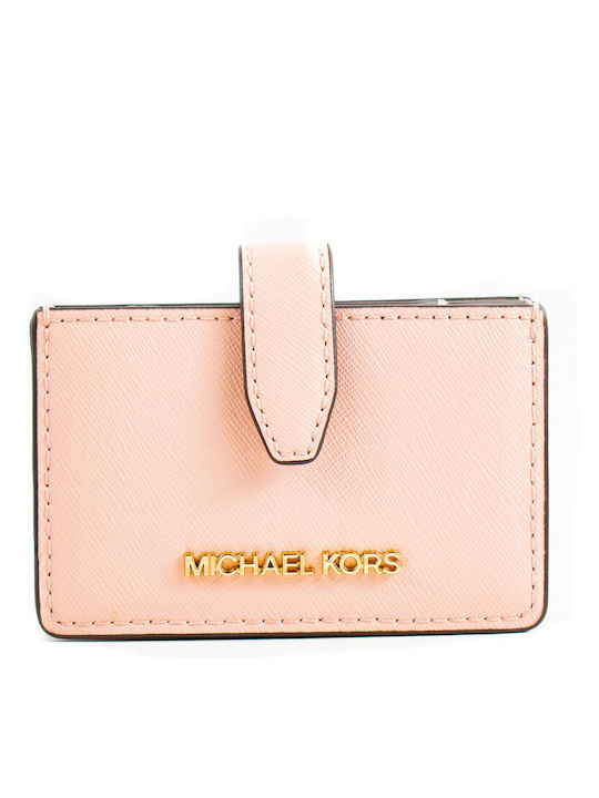 Wallet For Cards Μικρό Υφασμάτινο Γυναικείο Πορτοφόλι Καρτών Ροζ