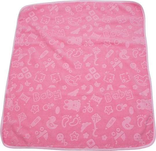 Kamtex Baby Pătură Pepinieră Swaddling pături Fleece Roz 90x100cm