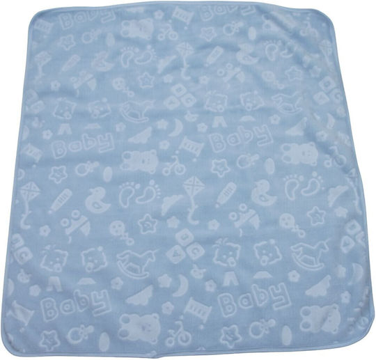 Kamtex Baby Pătură Pepinieră Swaddling pături Fleece Albastră 90x100cm
