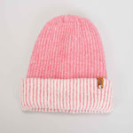 Admiral Beanie Unisex Beanie Knitted in Pink color