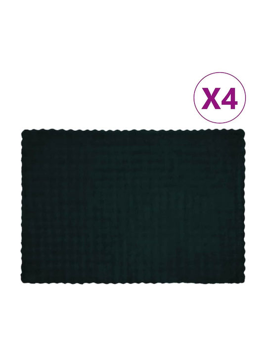 vidaXL Furry Single Blanket 150x220cm Dark Green