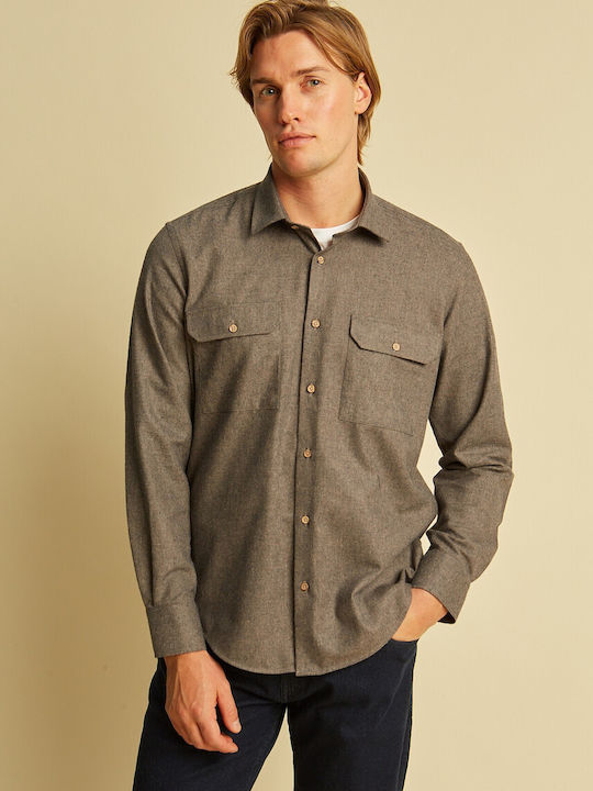 Dors Μακρυμάνικo Φανελένιο Overshirt σε Κανονικ...