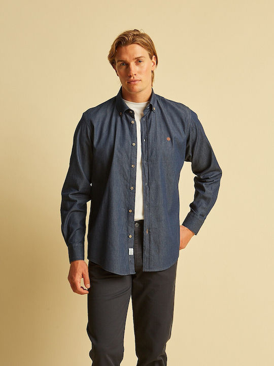 Langärmlig Jeans Hemd Blue